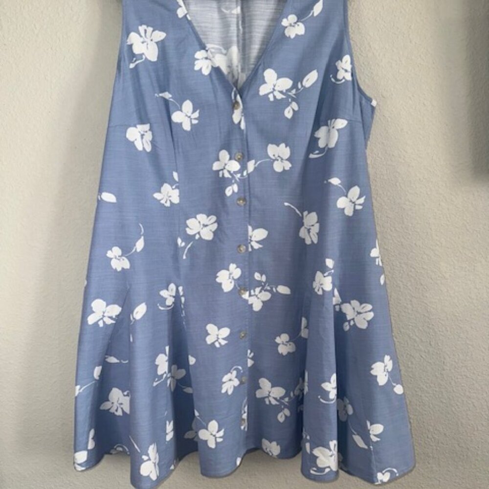 Universal Thread Blue Floral Midi Dress - Picture 2 of 8